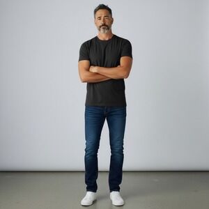 Alphalete Mens Dark Jungle Green Crew Neck Short Sleeve T Shirt Size Medium‎